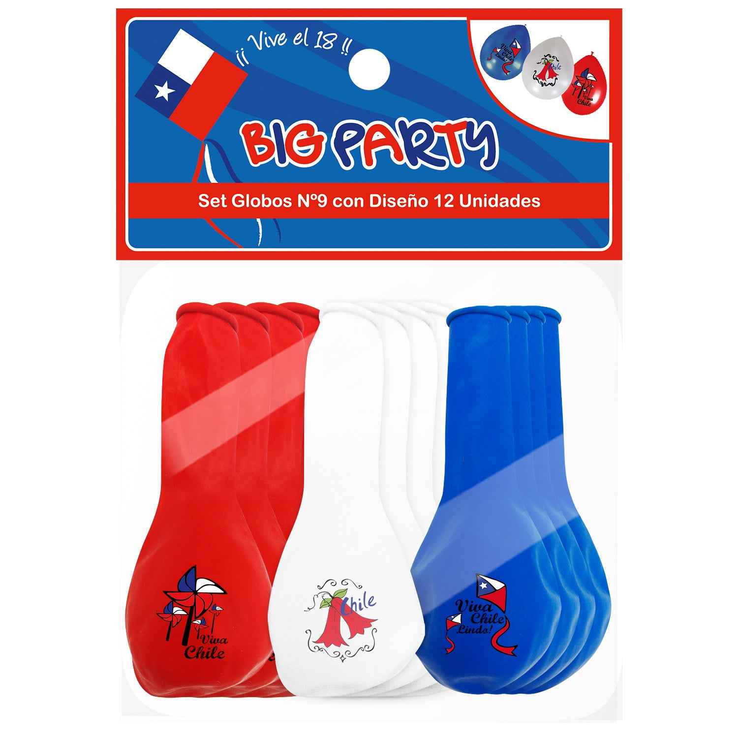 Set 12 Globos Impresos | Big Party